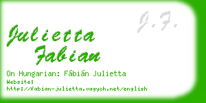 julietta fabian business card